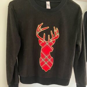 Black velvet Christmas sweatshirt